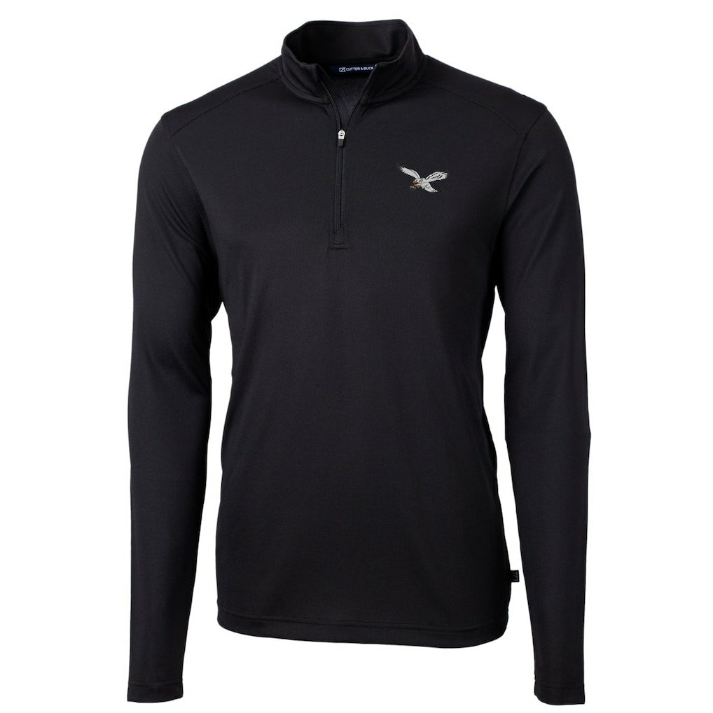 Philadelphia Eagles Cutter & Buck Virtue Eco Pique Recycled Quarter-Zip Pullover | NFL US