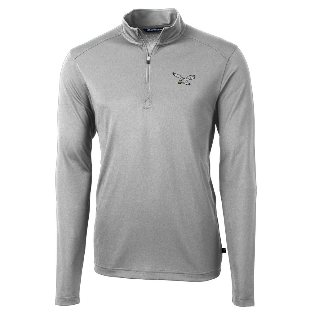 Philadelphia Eagles Cutter & Buck Virtue Eco Pique Recycled Quarter-Zip Pullover | NFL New