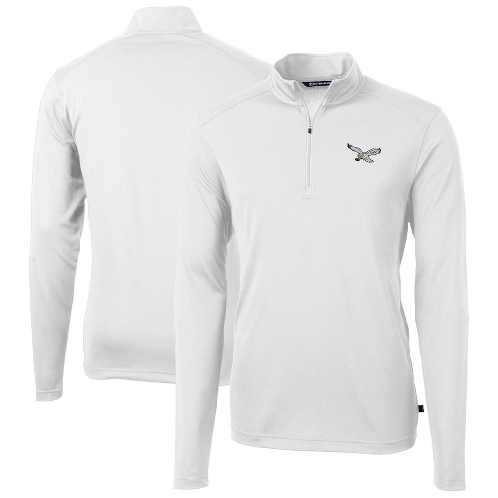 Philadelphia Eagles Cutter & Buck Virtue Eco Pique Recycled Quarter-Zip Pullover | NFL US