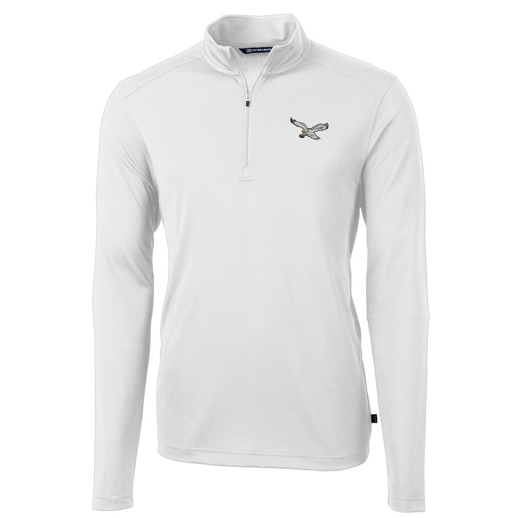 Philadelphia Eagles Cutter & Buck Virtue Eco Pique Recycled Quarter-Zip Pullover | NFL US