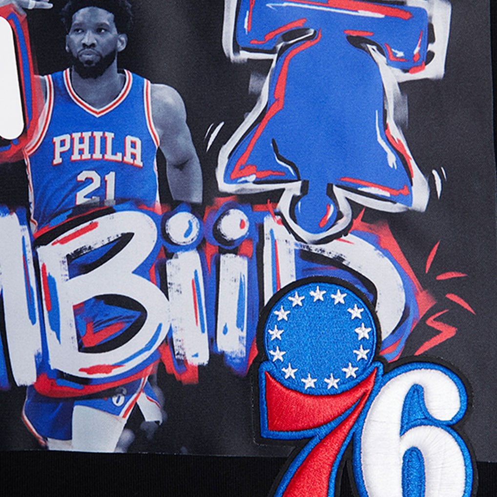 Black Joel Embiid Philadelphia 76ers Pro Standard Player Yearbook Pullover Hoodie | NBA