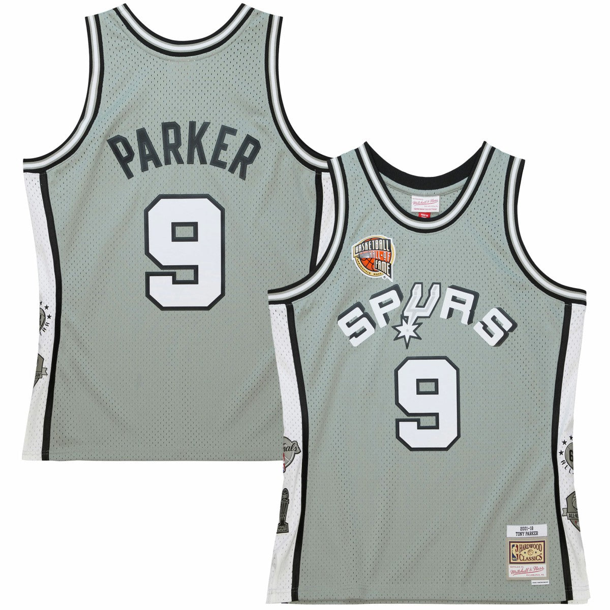 Gray Tony Parker San Antonio Spurs Unisex Hall of Fame Class of 2023 Throwback Swingman Jersey | NBA
