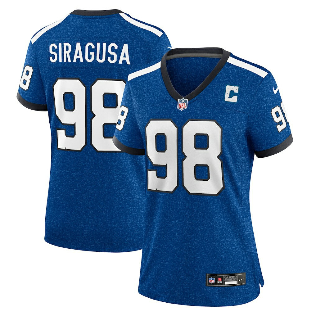 Indianapolis Colts Tony Siragusa  Women's Indiana Nights Alternate Game Jersey | NFL Outlet
