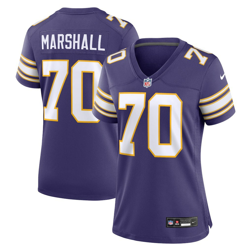 Minnesota Vikings Jim Marshall  Women's Classic Retired Player Jersey | NFL Discount
