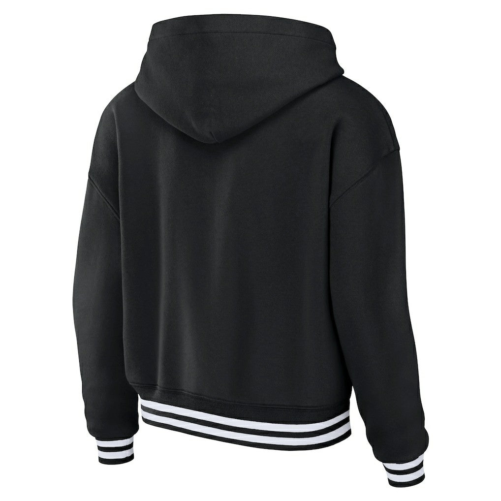 Las Vegas Raiders WEAR by Erin Andrews Women's Lace-Up Pullover Hoodie | NFL Online