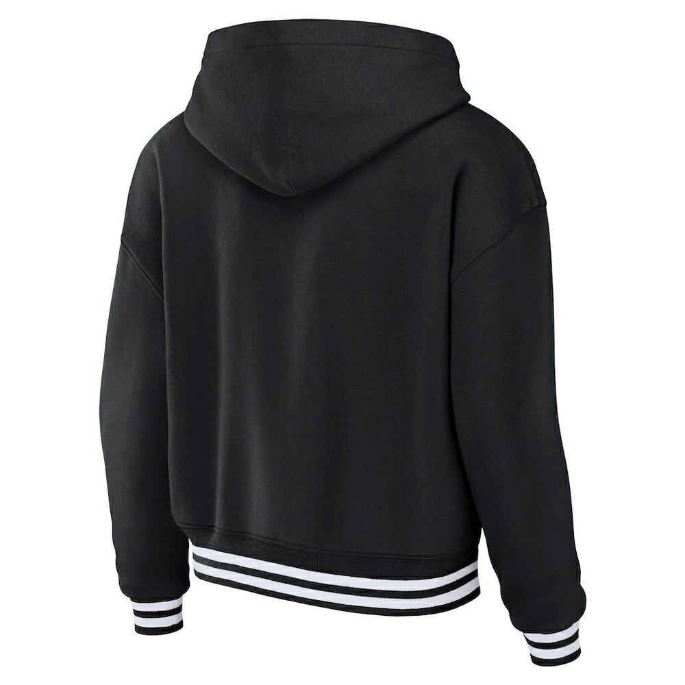 Las Vegas Raiders WEAR by Erin Andrews Women's Lace-Up Pullover Hoodie | NFL Online