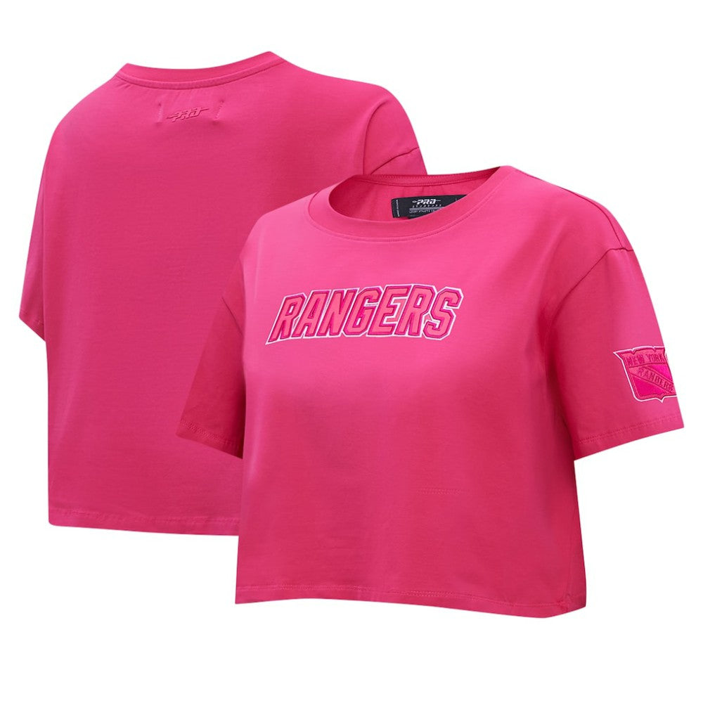 New York Rangers Pro Standard Women's Triple Pink Cropped Boxy T-Shirt -  NHL T-shirts