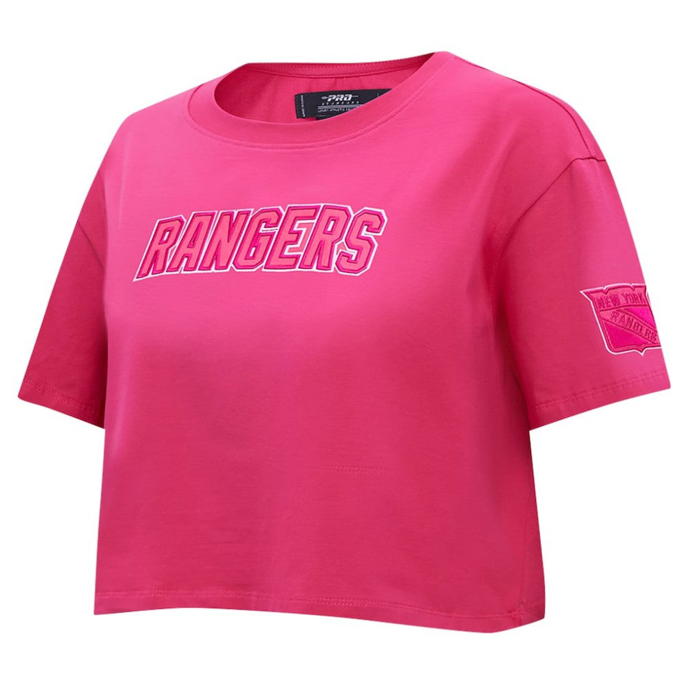 New York Rangers Pro Standard Women's Triple Pink Cropped Boxy T-Shirt -  NHL T-shirts