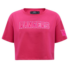 New York Rangers Pro Standard Women's Triple Pink Cropped Boxy T-Shirt -  NHL T-shirts