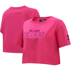 St. Louis Blues Pro Standard Women's Triple Pink Cropped Boxy T-Shirt -  NHL T-shirts