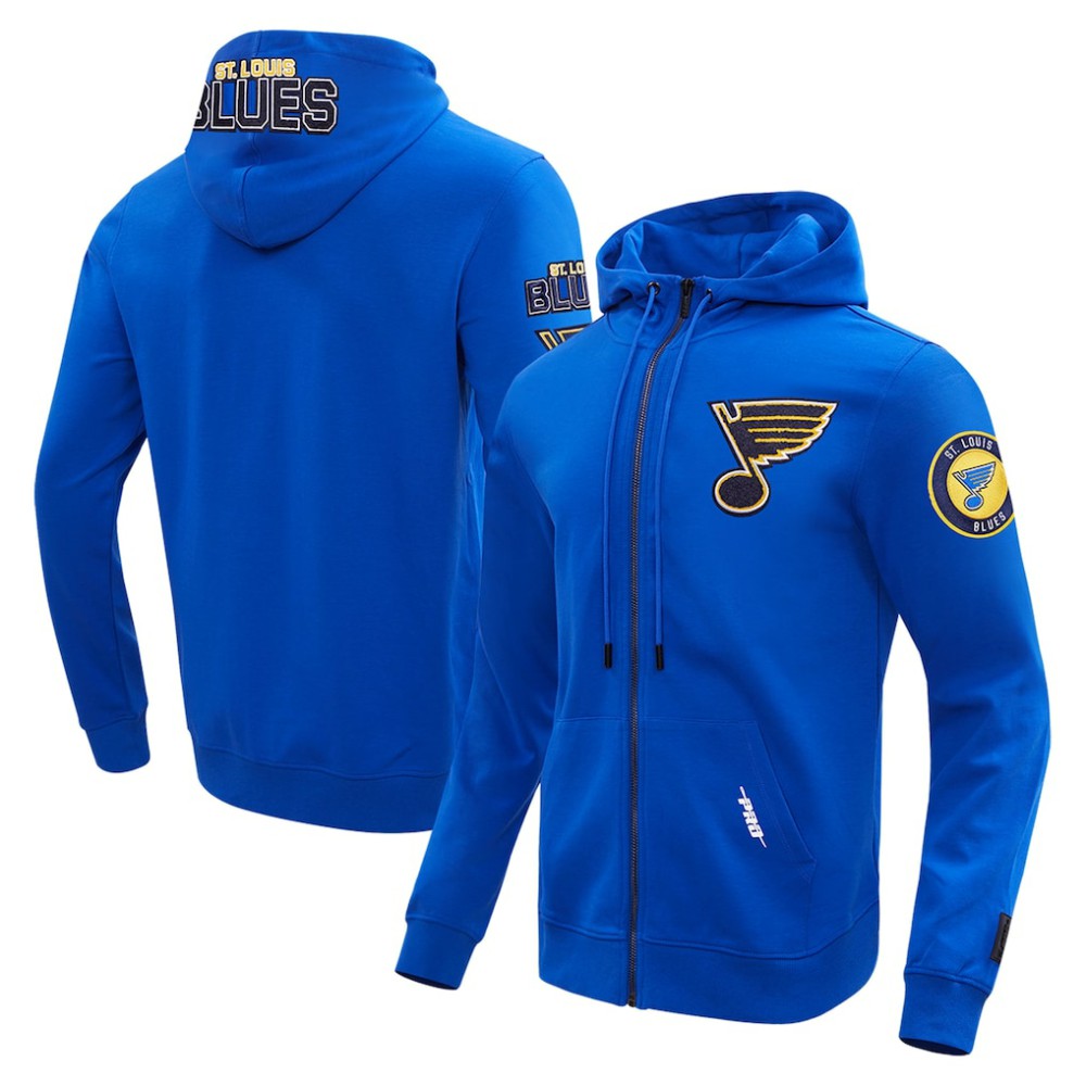 St. Louis Blues Pro Standard Classic Chenille Full-Zip Hoodie Jacket -  NHL Hoodies
