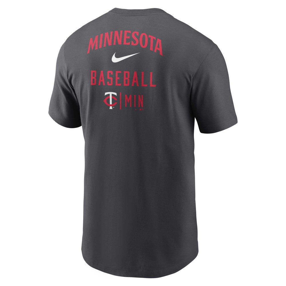 Minnesota Twins Nike Logo Sketch Bar T-Shirt - MLB T-shirts