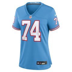 Tennessee Titans Bruce Matthews  Women's Oilers Throwback Retired Player Game Jersey | NFL Sale