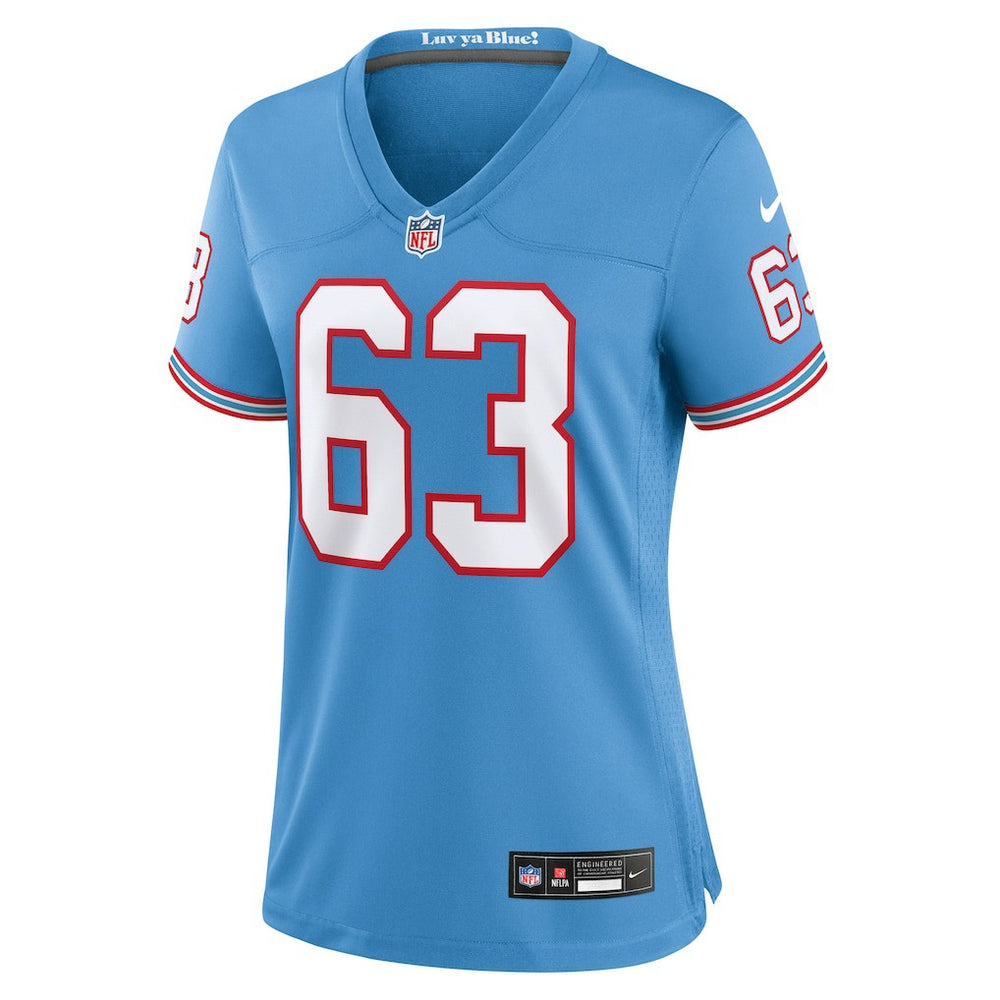 Tennessee Titans Mike Munchak  Women's Oilers Throwback Retired Player Game Jersey | NFL Near me