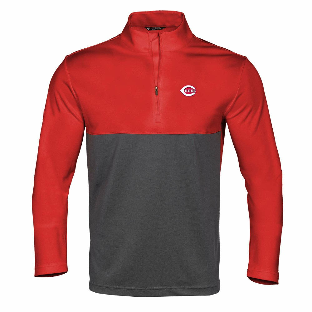 Cincinnati Reds Levelwear Pursue Insignia 2.0 Quarter-Zip Pullover Top - MLB Pullover