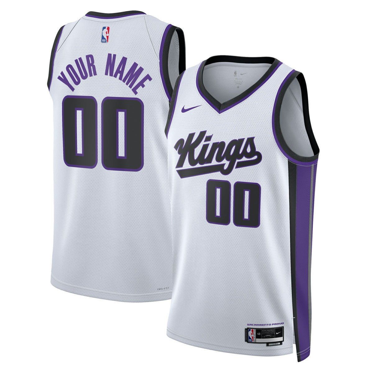 White Sacramento Kings Unisex Swingman Custom Jersey | NBA