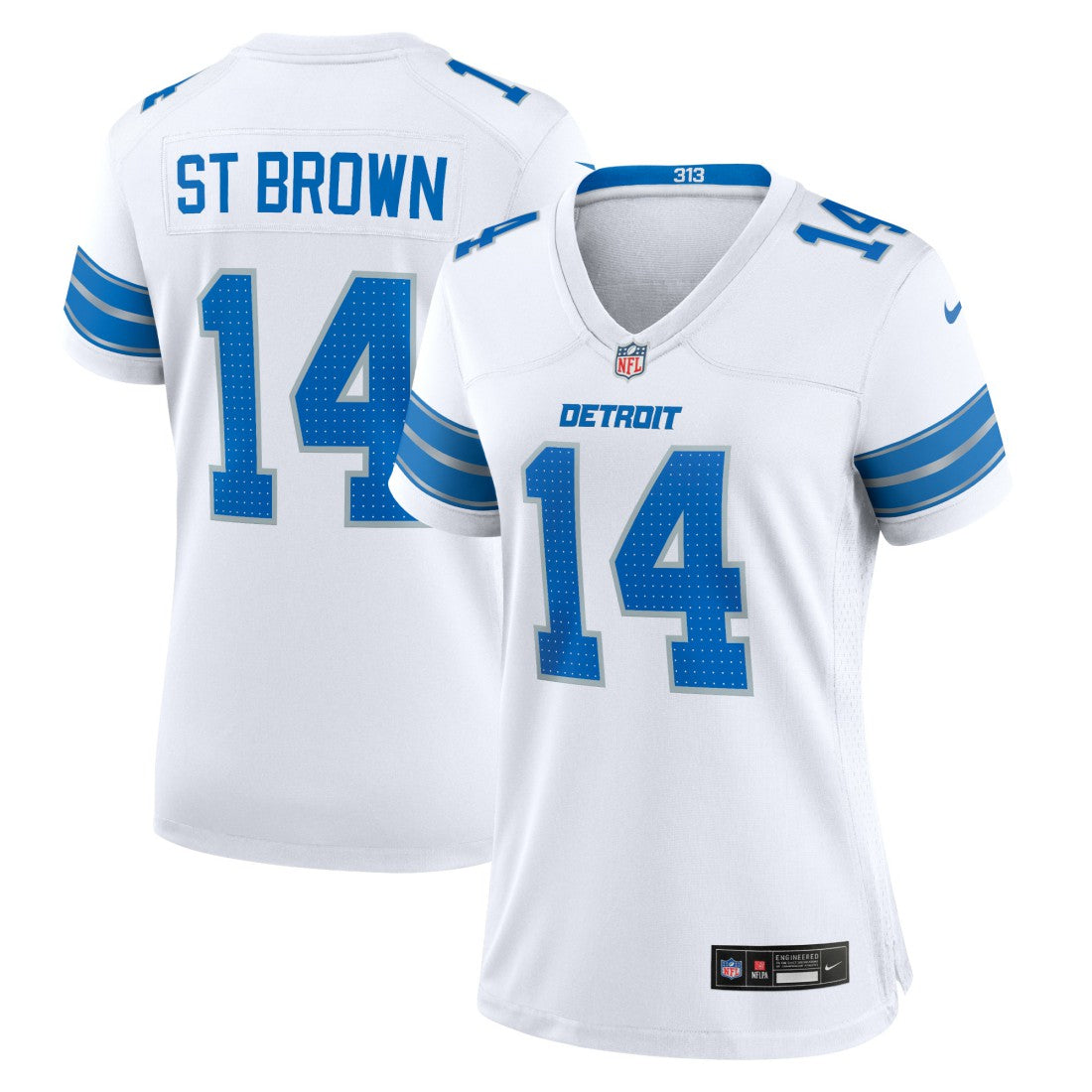 Detroit Lions Amon-Ra St. Brown  Women's White Game Jersey | NFL Sale