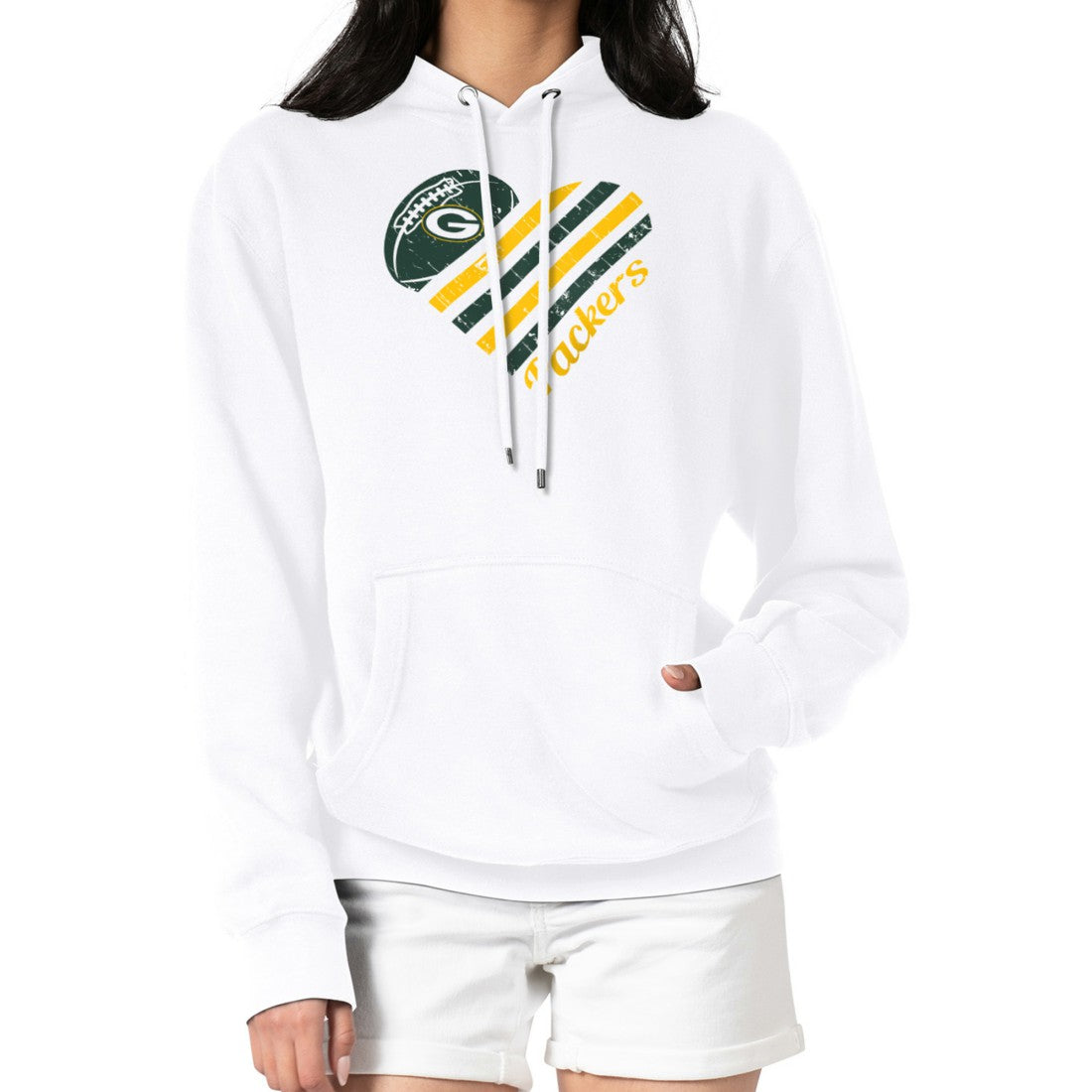 Green Bay Packers G-III 4Her by Carl Banks Women's Heart Graphic Fleece Pullover Hoodie | NFL Online