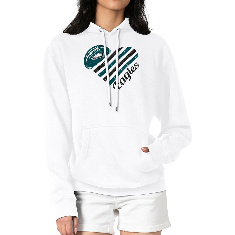Philadelphia Eagles G-III 4Her by Carl Banks Women's Heart Graphic Fleece Pullover Hoodie | NFL US