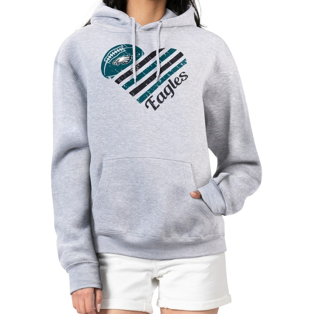 Philadelphia Eagles G-III 4Her by Carl Banks Women's Heart Graphic Fleece Pullover Hoodie | NFL Online