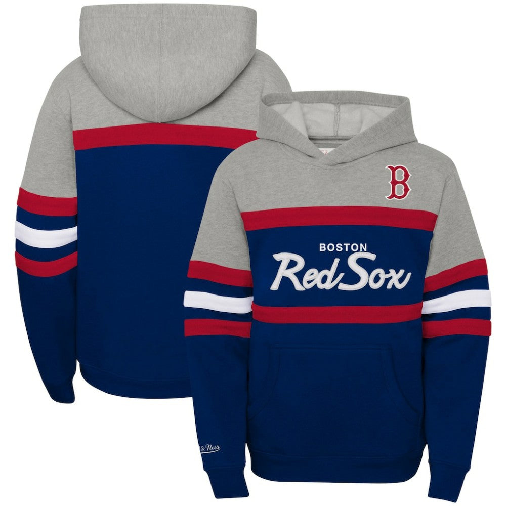 Boston Red Sox Mitchell & Ness Youth Cooperstown Collection Head Coach Pullover Hoodie - MLB Hoodies