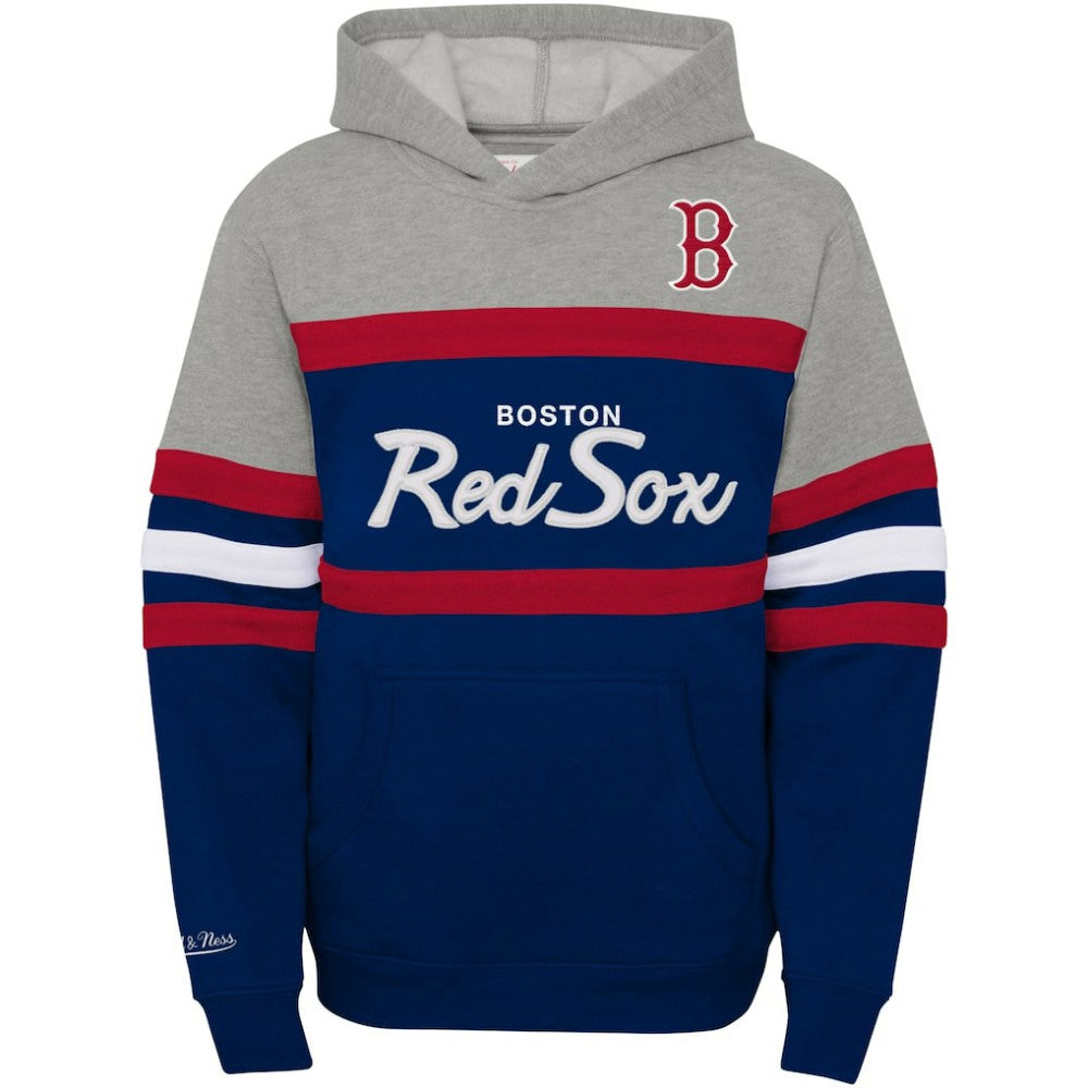 Boston Red Sox Mitchell & Ness Youth Cooperstown Collection Head Coach Pullover Hoodie - MLB Hoodies
