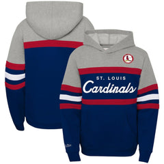 St. Louis Cardinals Mitchell & Ness Youth Cooperstown Collection Head Coach Pullover Hoodie - MLB Hoodies
