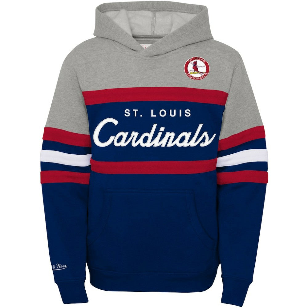St. Louis Cardinals Mitchell & Ness Youth Cooperstown Collection Head Coach Pullover Hoodie - MLB Hoodies