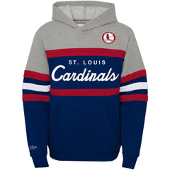 St. Louis Cardinals Mitchell & Ness Youth Cooperstown Collection Head Coach Pullover Hoodie - MLB Hoodies