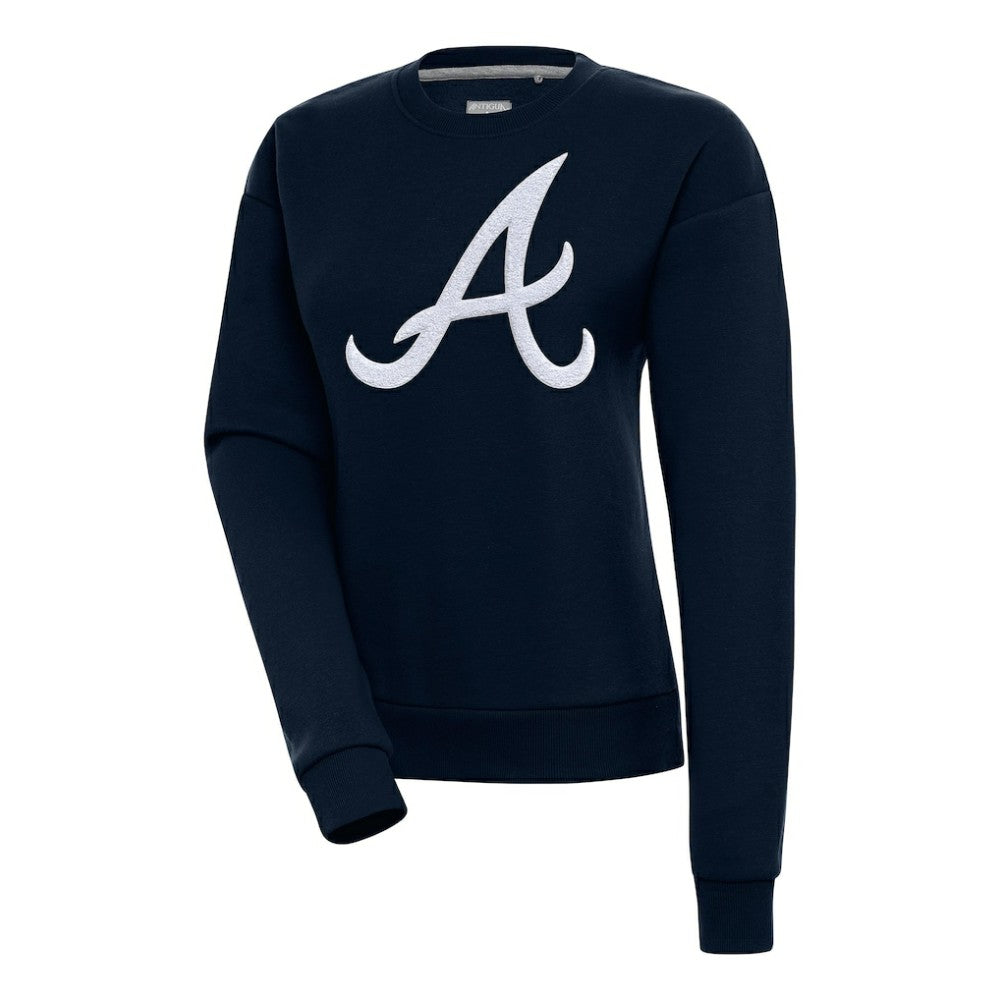 Atlanta Braves Antigua Women's Victory Chenille Pullover Sweatshirt - MLB Pullover