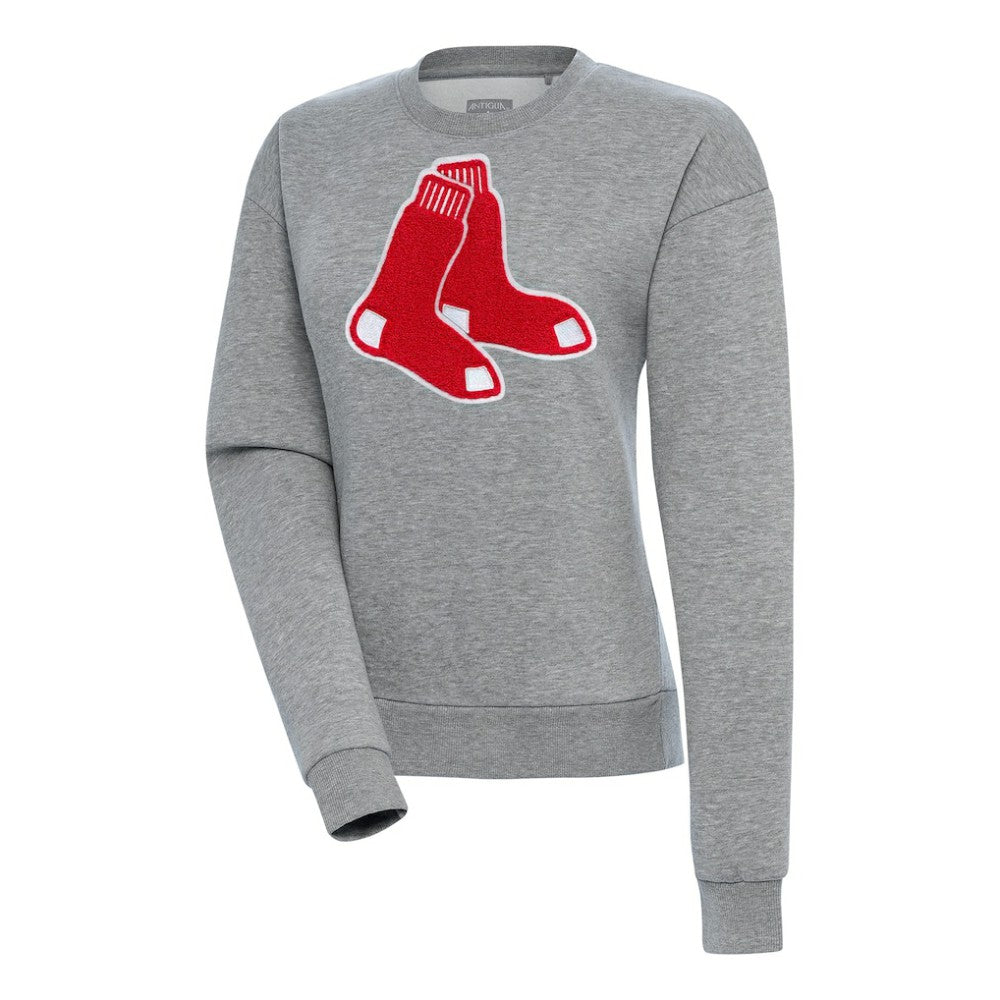 Boston Red Sox Antigua Women's Victory Chenille Pullover Sweatshirt - MLB Pullover