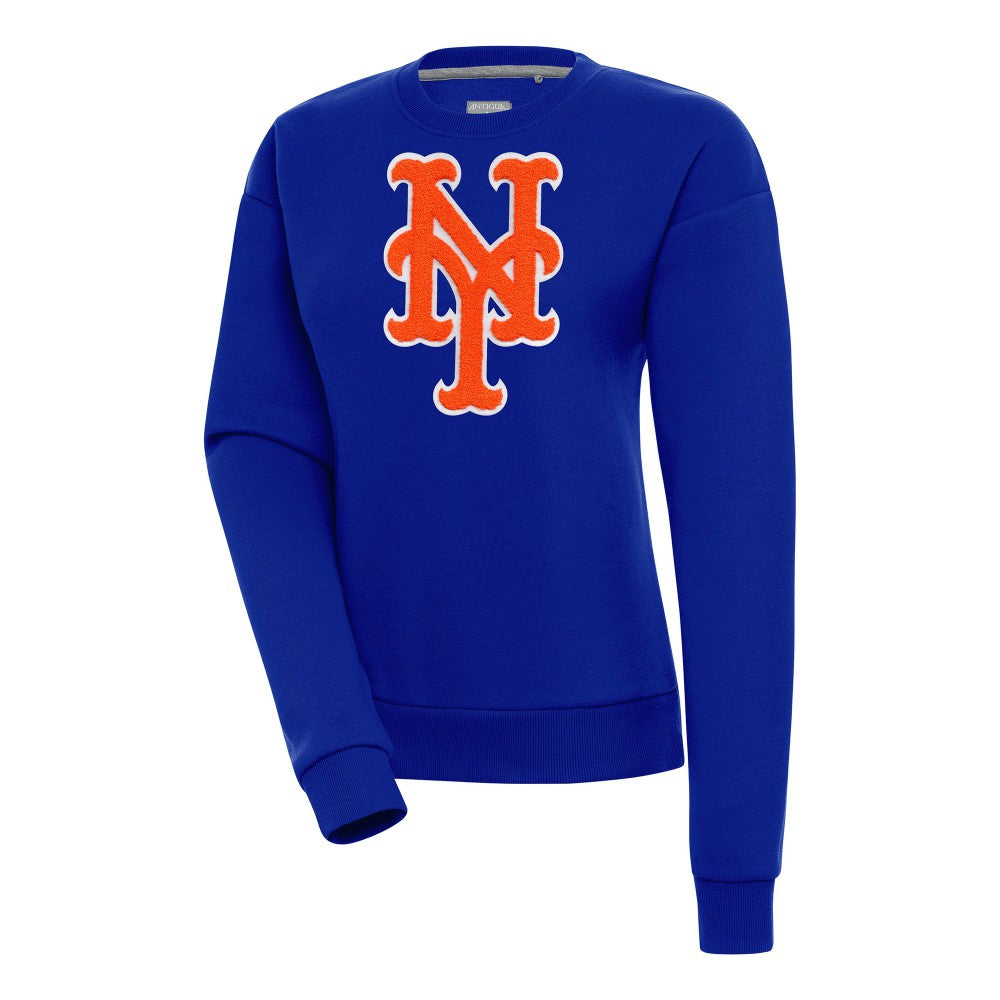 New York Mets Antigua Women's Victory Chenille Pullover Sweatshirt - MLB Pullover
