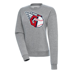 Cleveland Guardians Antigua Women's Victory Chenille Pullover Sweatshirt - MLB Pullover