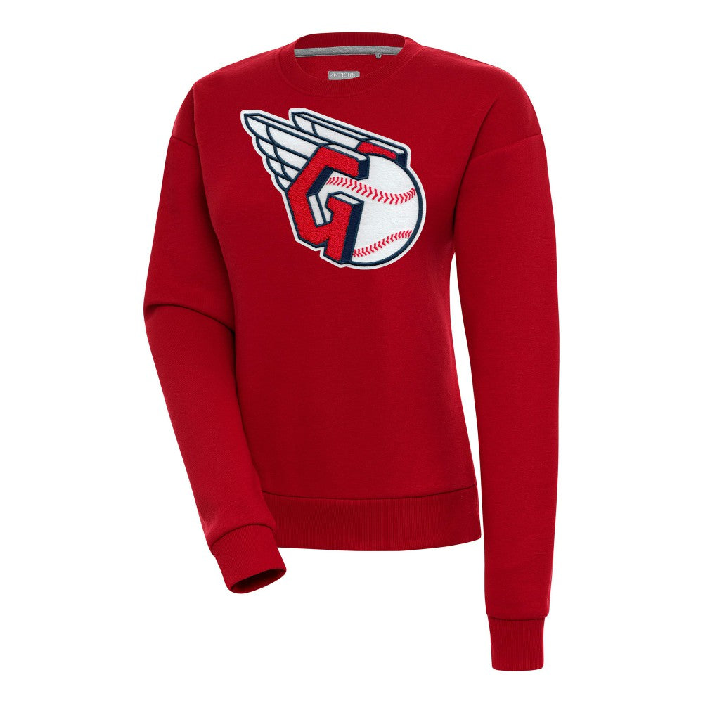 Cleveland Guardians Antigua Women's Victory Chenille Pullover Sweatshirt - MLB Pullover