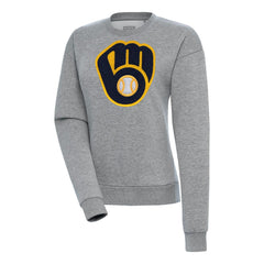 Milwaukee Brewers Antigua Women's Victory Chenille Pullover Sweatshirt - MLB Pullover