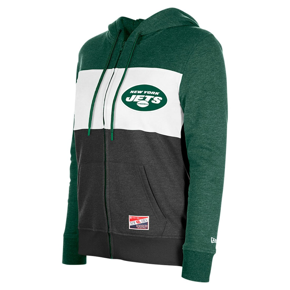 New York Jets Women's Color-Block Full-Zip Hoodie | NFL Discount