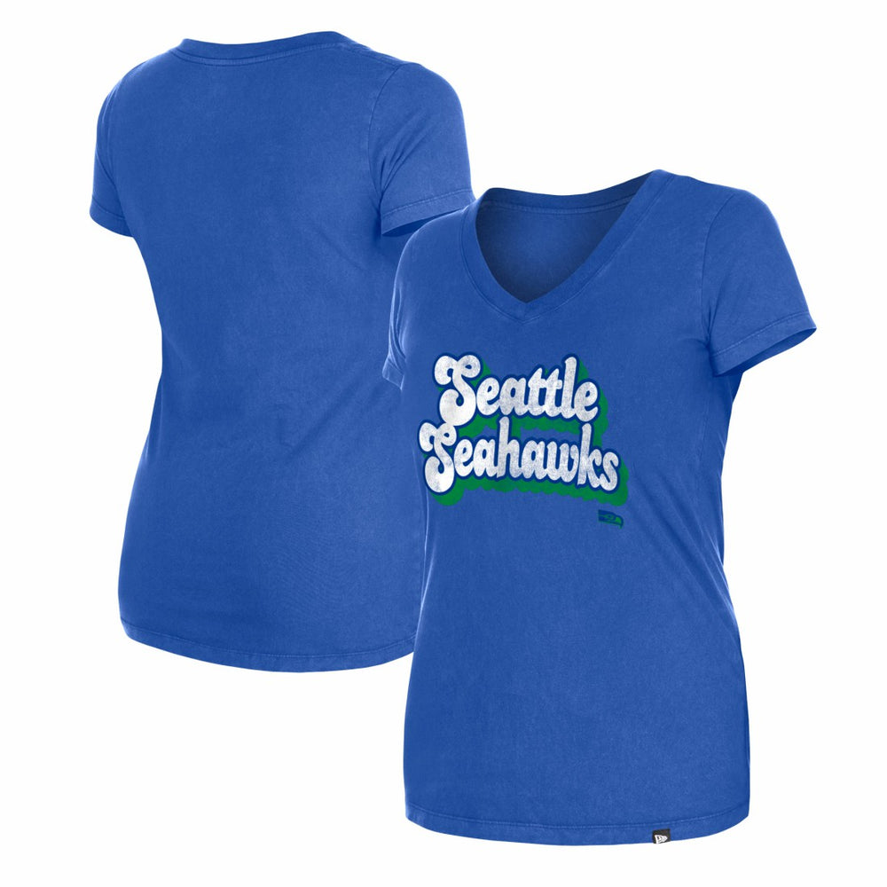 Seattle Seahawks Women's Enzyme Wash Low V-Neck T-Shirt | NFL Near me