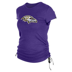 Baltimore Ravens Women's Ruched Side T-Shirt | NFL On sale