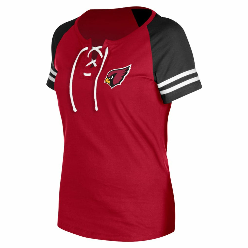 Arizona Cardinals Women's Lace-Up Raglan T-Shirt | NFL Hot