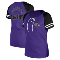 Baltimore Ravens Women's Lace-Up Raglan T-Shirt | NFL Near me