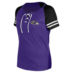 Baltimore Ravens Women's Lace-Up Raglan T-Shirt | NFL Near me