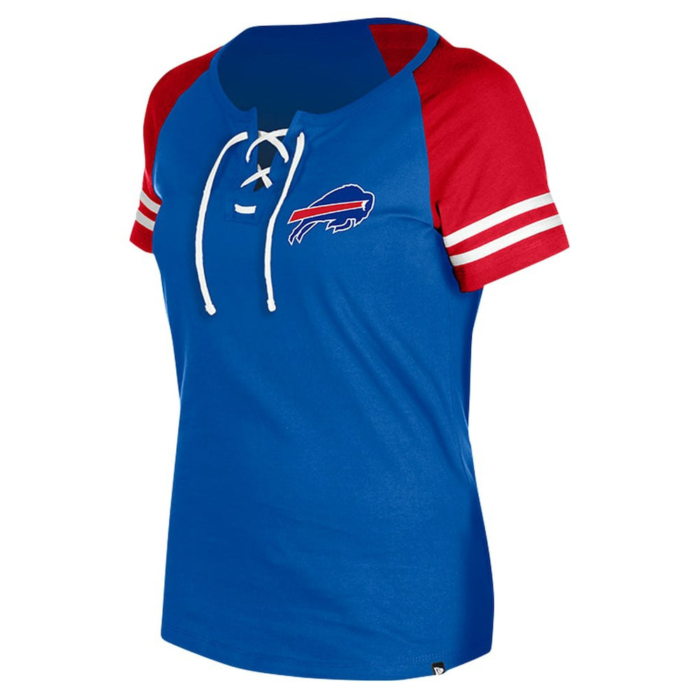 Buffalo Bills Women's Lace-Up Raglan T-Shirt | NFL Sale