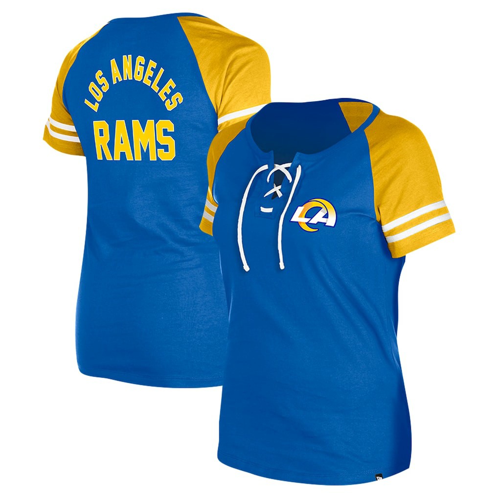 Los Angeles Rams Women's Lace-Up Raglan T-Shirt | NFL US