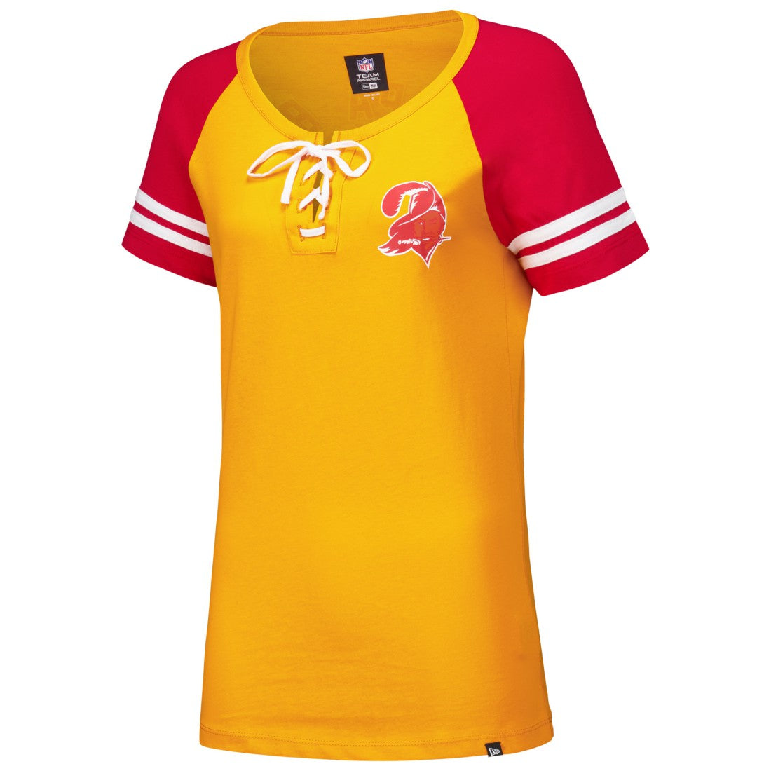 Tampa Bay Buccaneers Women's Throwback Lace-Up Raglan T-Shirt | NFL Online