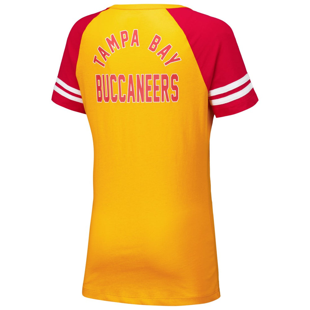 Tampa Bay Buccaneers Women's Throwback Lace-Up Raglan T-Shirt | NFL Online