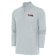 Atlanta Braves Antigua Hunk Quarter-Zip Pullover Top - MLB Pullover