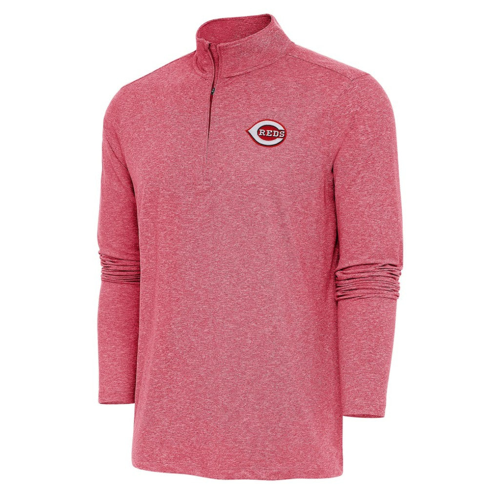 Cincinnati Reds Antigua Hunk Quarter-Zip Pullover Top - MLB Pullover