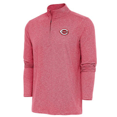Cincinnati Reds Antigua Hunk Quarter-Zip Pullover Top - MLB Pullover