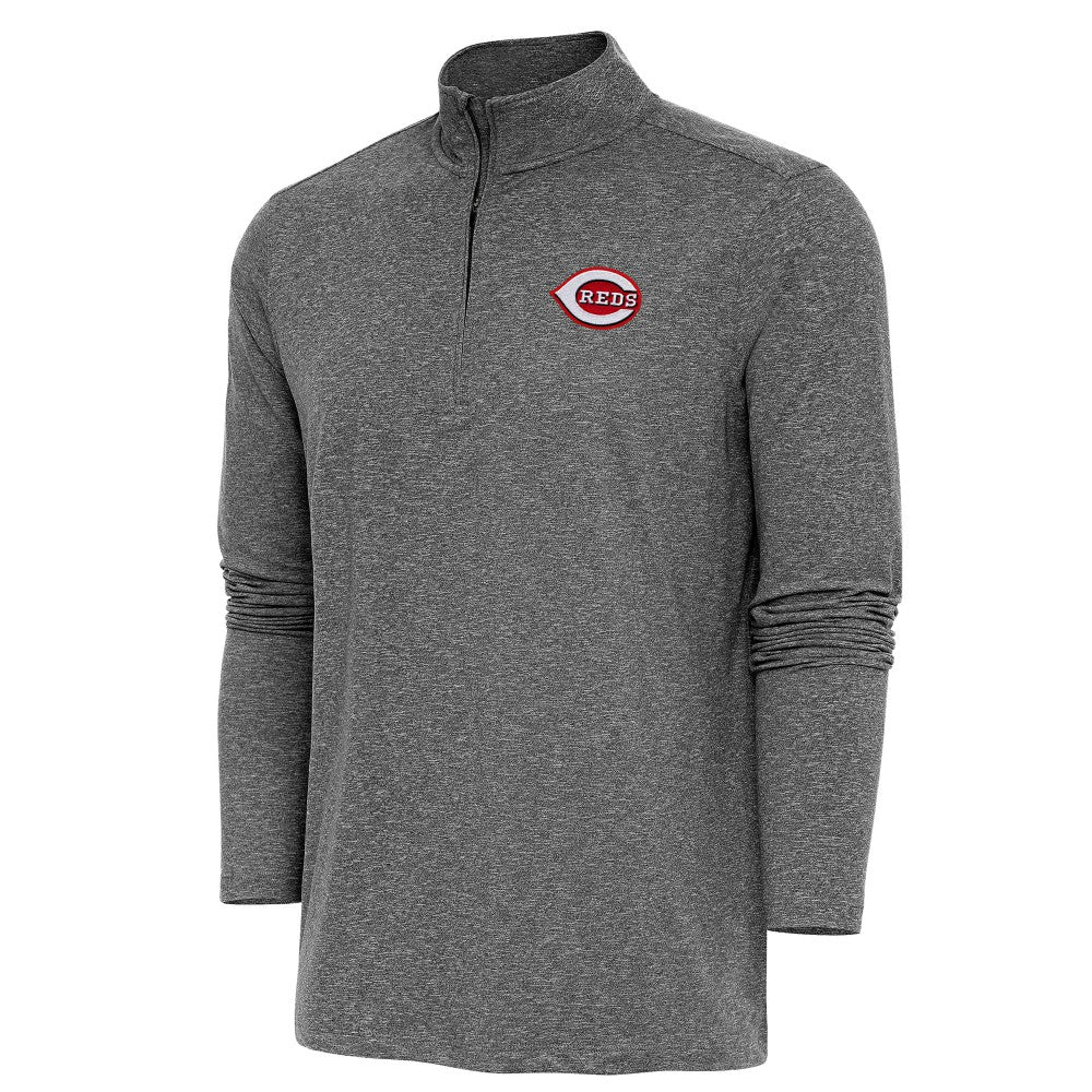 Cincinnati Reds Antigua Hunk Quarter-Zip Pullover Top - MLB Pullover