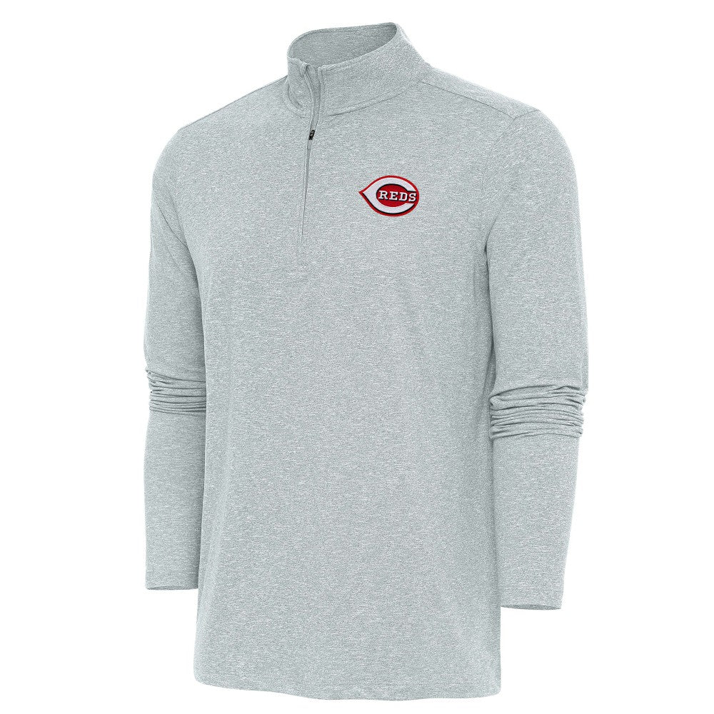 Cincinnati Reds Antigua Hunk Quarter-Zip Pullover Top - MLB Pullover